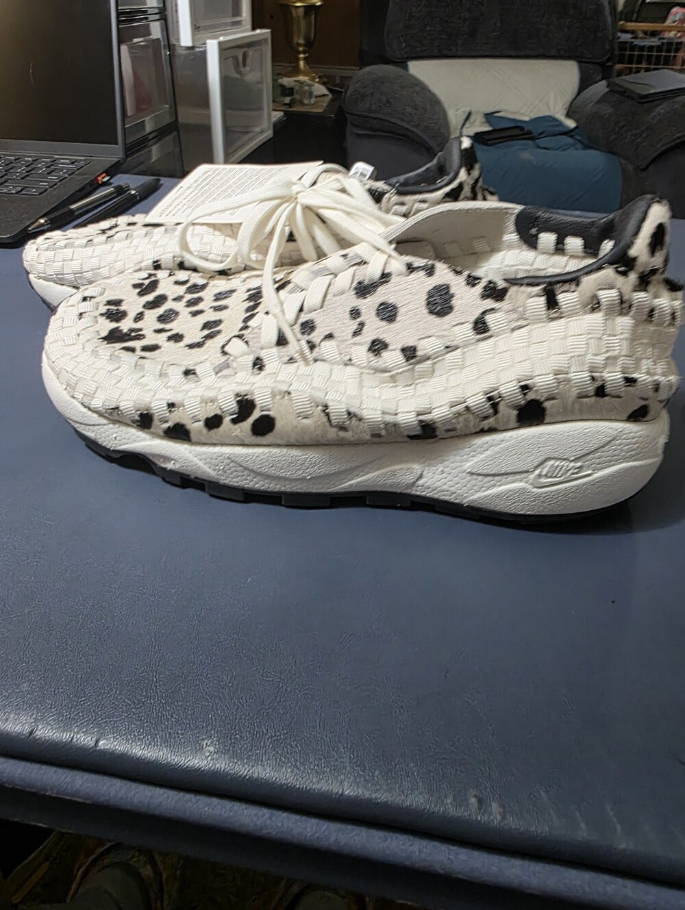 Nike Footscape Woven Slip-On Sneakers Cow Print Colorway Size 8.5w, New. - Picture 5 of 6